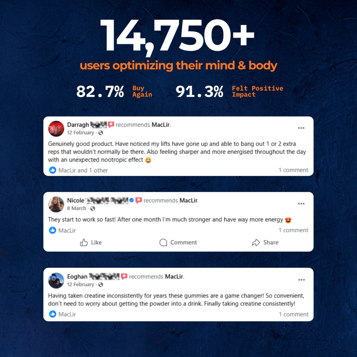 MacLir Creatine Gummies - Blueberry Burst