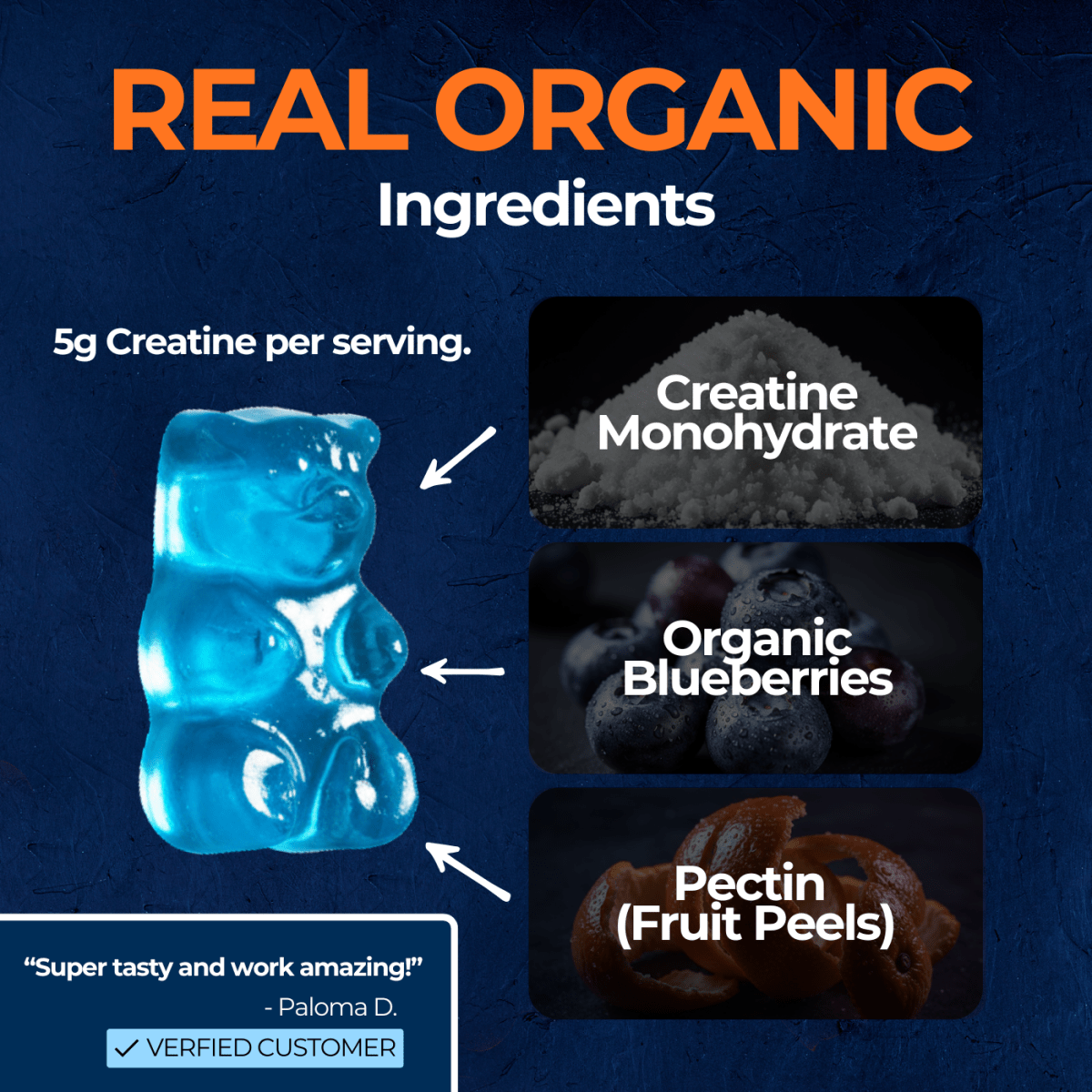 MacLir Creatine Gummies - Blueberry Burst